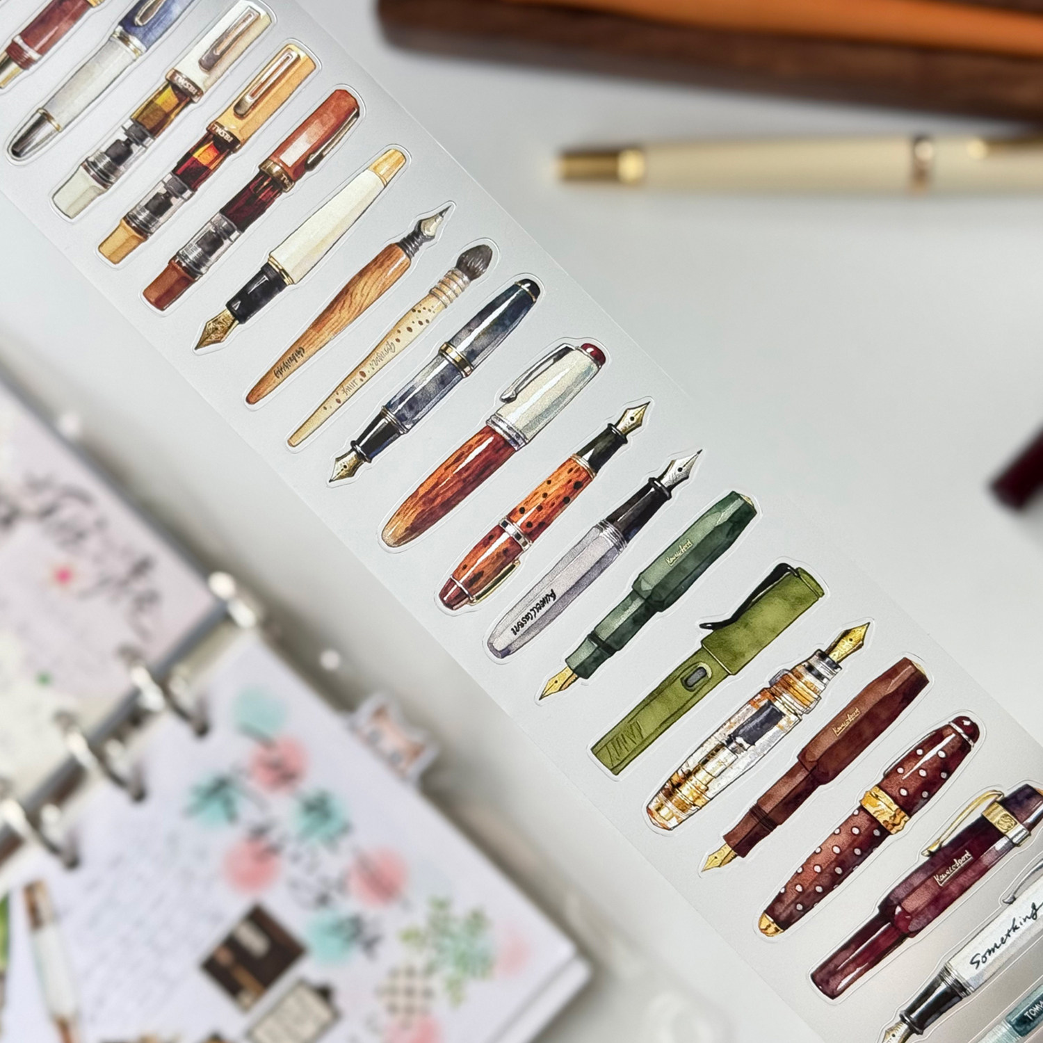 Vintage Collectible Pens - شريط ورق واشي من مجموعة DengDeng