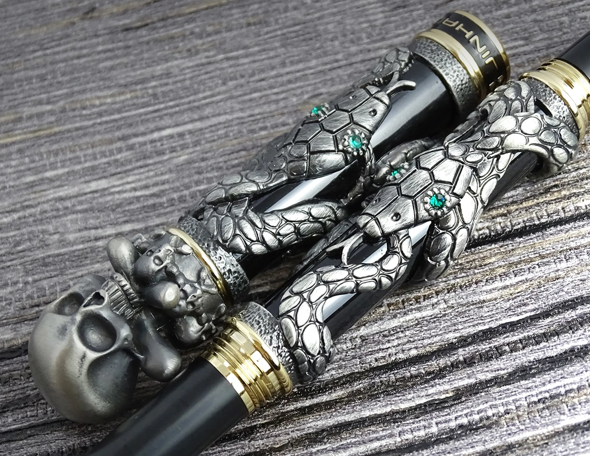 Jinhao معدن خمر قلم الكرات الد - مراجعة Vintage Collectible Pens وسعره