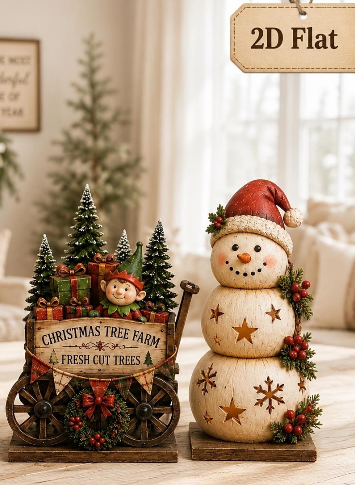 مجموعة من 6/3 قطع، تصاميم عشوا - مراجعة Vintage Collectible Santa وسعره